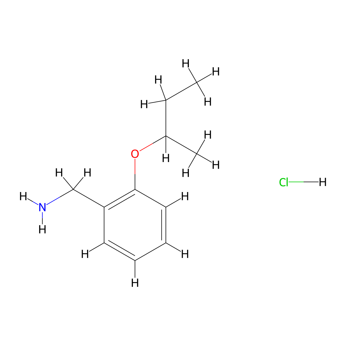 (2-Sec-butoxybenzyl)amine hydrochloride molecular structure, CAS 1158582-19-4