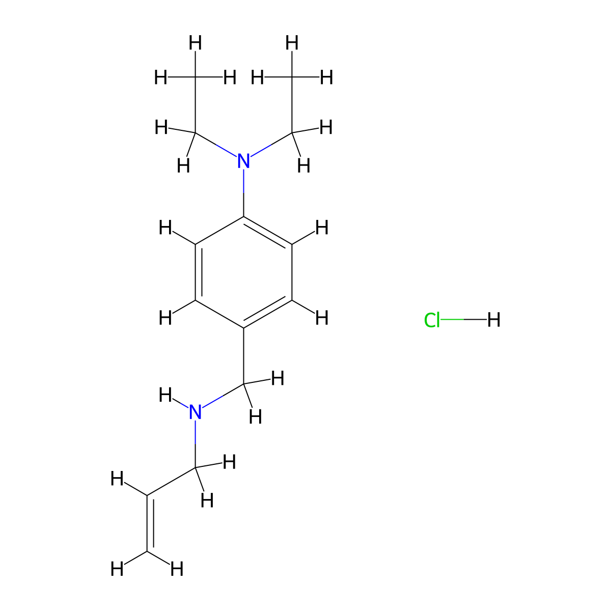 N,N-Diethyl-4-{[(prop-2-en-1-yl)amino]methyl}aniline hydrochloride molecular structure, CAS 1158584-52-1