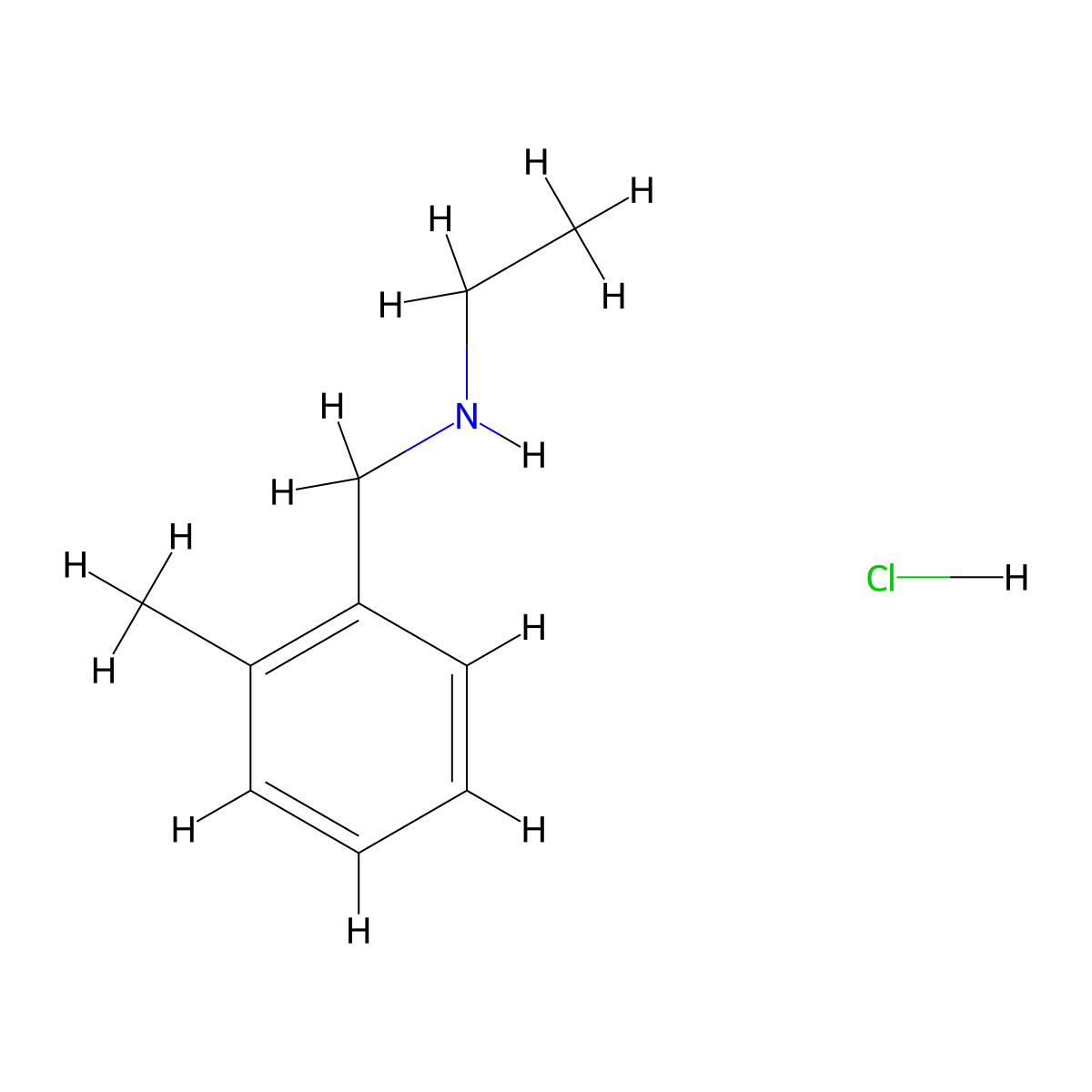 N-(2-Methylbenzyl)ethanamine hydrochloride molecular structure, CAS 1158584-71-4
