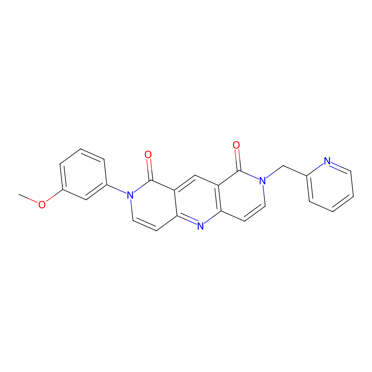 2-(3-methoxyphenyl)-8-(pyridin-2-ylmethyl)pyrido[4,3-b][1,6]naphthyridine-1,9(2H,8H)-dione molecular structure, CAS 1158585-27-3