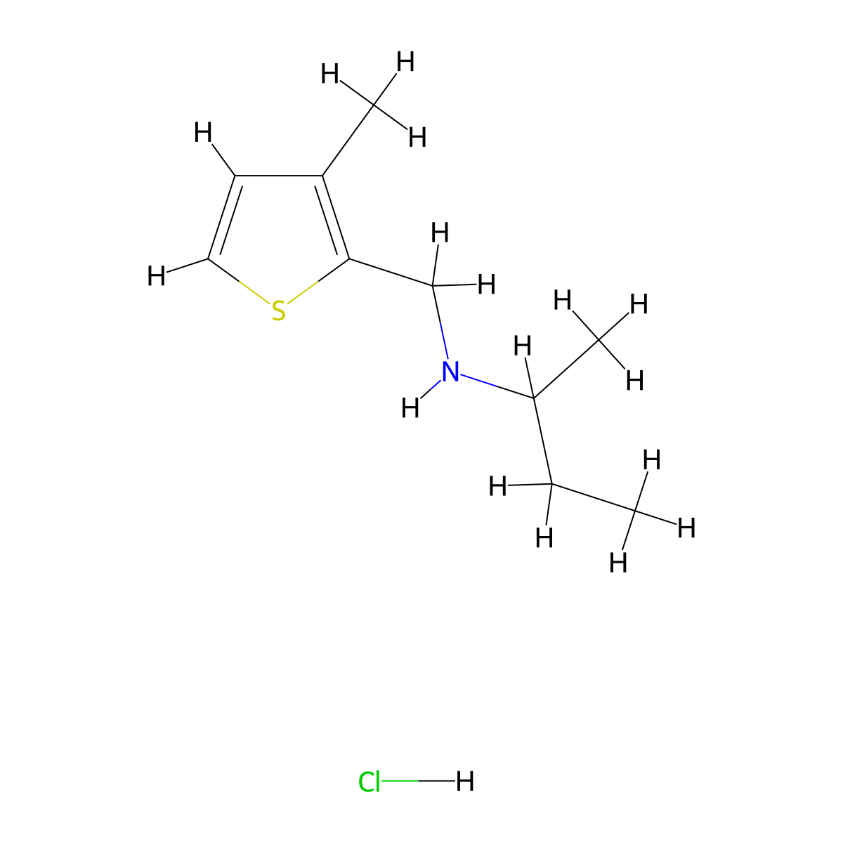 N-[(3-Methyl-2-thienyl)methyl]-2-butanamine hydrochloride molecular structure, CAS 1158585-38-6