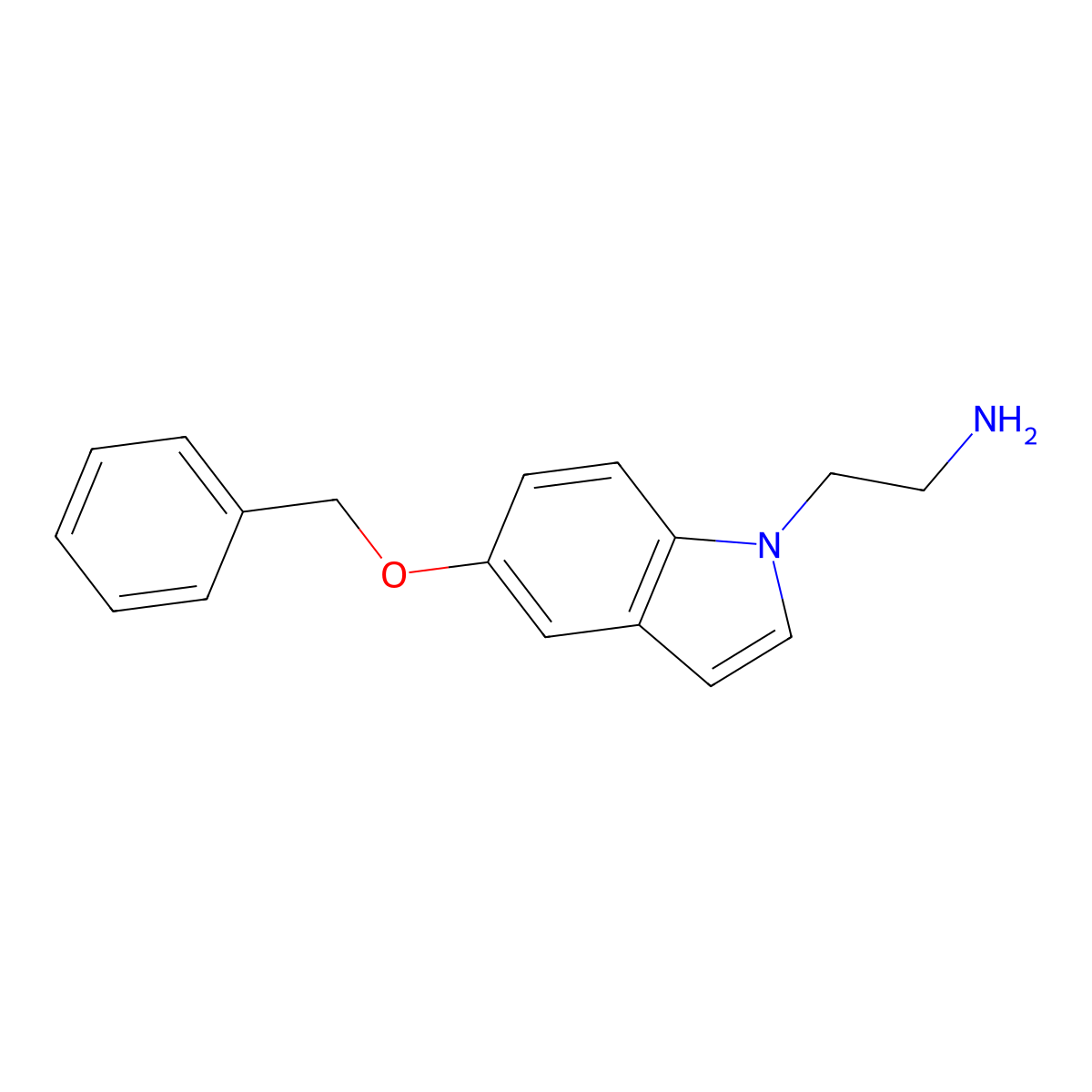 2-(5-(benzyloxy)-1H-indol-1-yl)ethanamine molecular structure, CAS 1158586-95-8