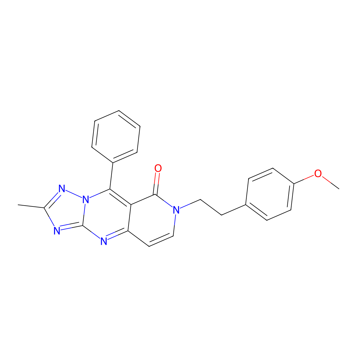7-(4-methoxyphenethyl)-2-methyl-9-phenylpyrido[4,3-d][1,2,4]triazolo[1,5-a]pyrimidin-8(7H)-one molecular structure, CAS 1158588-08-9