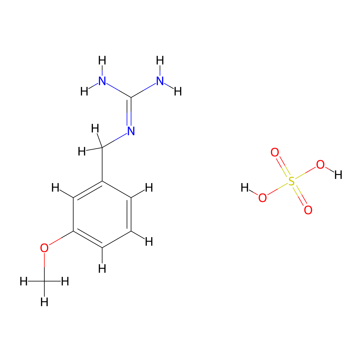 N-[(3-Methoxyphenyl)methyl]guanidine; sulfuric acid molecular structure, CAS 1158589-64-0