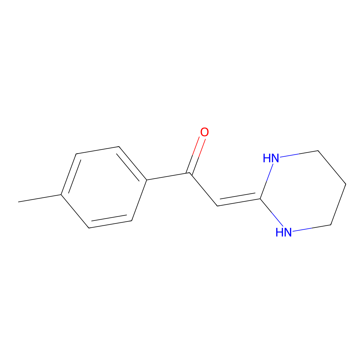 2-(4-Methylbenzoylmethylene)hexahydropyrimidine molecular structure, CAS 115859-76-2