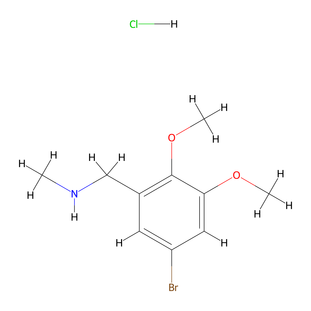 [(5-Bromo-2,3-dimethoxyphenyl)methyl](methyl)amine hydrochloride molecular structure, CAS 1158594-04-7