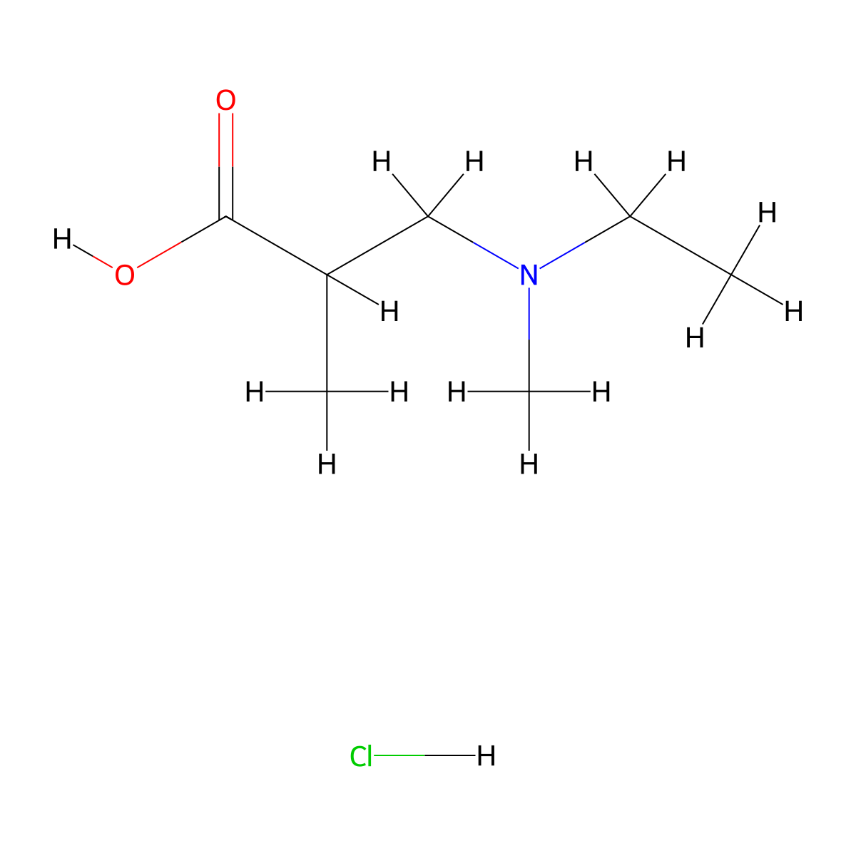 3-[Ethyl(methyl)amino]-2-methylpropanoic acid hydrochloride molecular structure, CAS 1158600-09-9