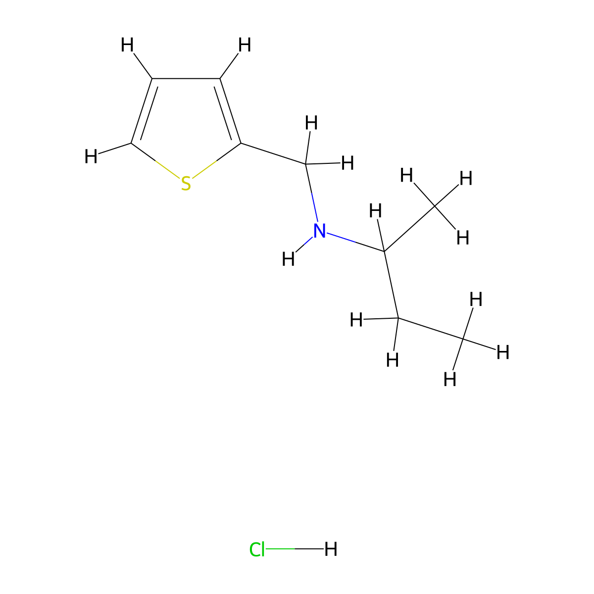 (Butan-2-yl)(thiophen-2-ylmethyl)amine hydrochloride molecular structure, CAS 1158601-29-6