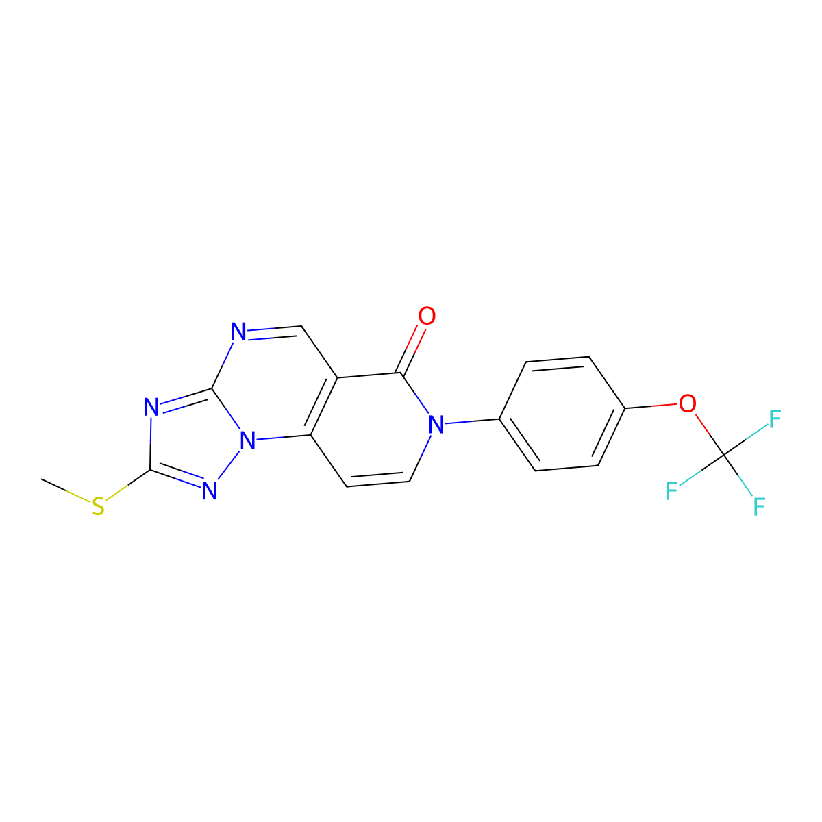 2-(methylthio)-7-[4-(trifluoromethoxy)phenyl]pyrido[3,4-e][1,2,4]triazolo[1,5-a]pyrimidin-6(7H)-one molecular structure, CAS 1158602-06-2