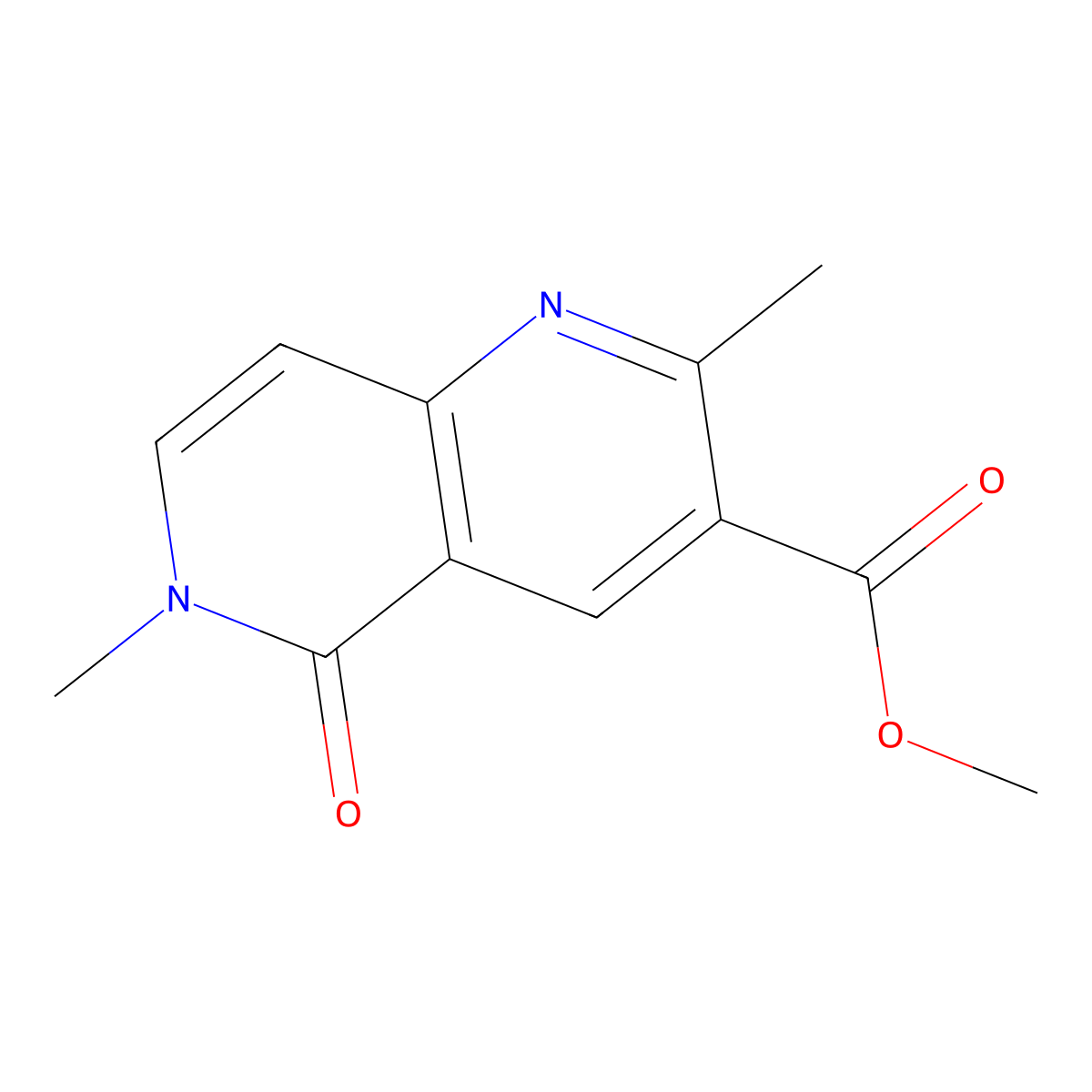 Methyl 2,6-dimethyl-5-oxo-5,6-dihydro-1,6-naphthyridine-3-carboxylate molecular structure, CAS 1158602-47-1