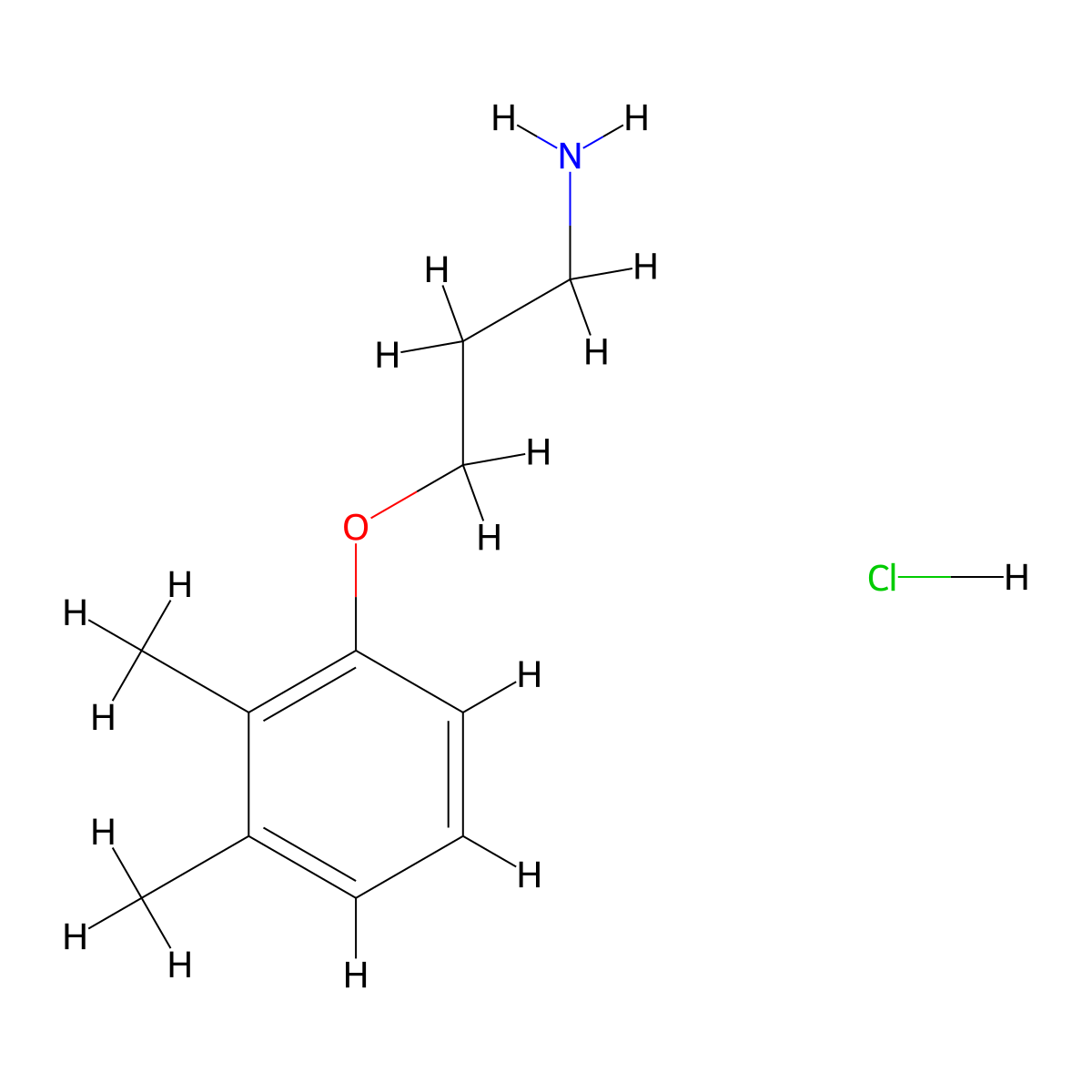 3-(2,3-Dimethylphenoxy)propan-1-amine hydrochloride molecular structure, CAS 1158603-34-9