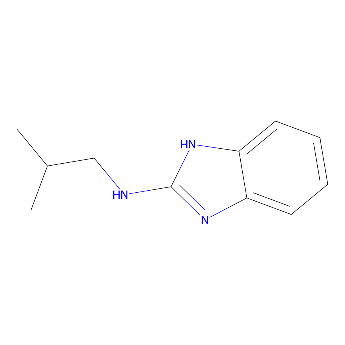 N-(2-methylpropyl)-1H-1,3-benzodiazol-2-amine molecular structure, CAS 1158606-14-4