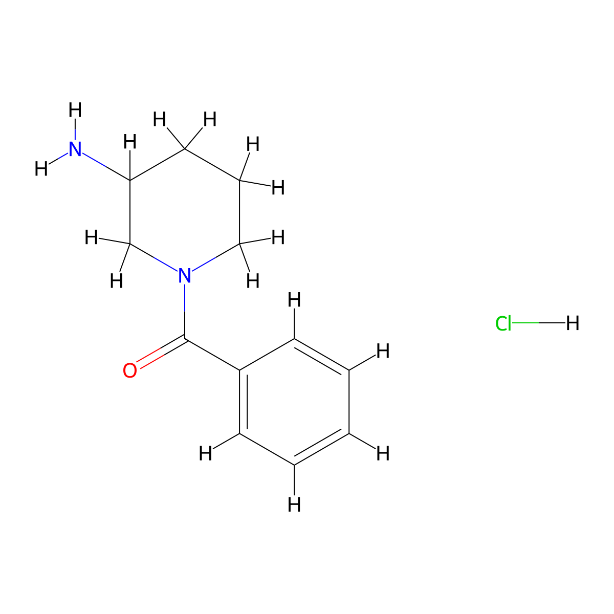 1-Benzoylpiperidin-3-amine hydrochloride molecular structure, CAS 1158607-76-1
