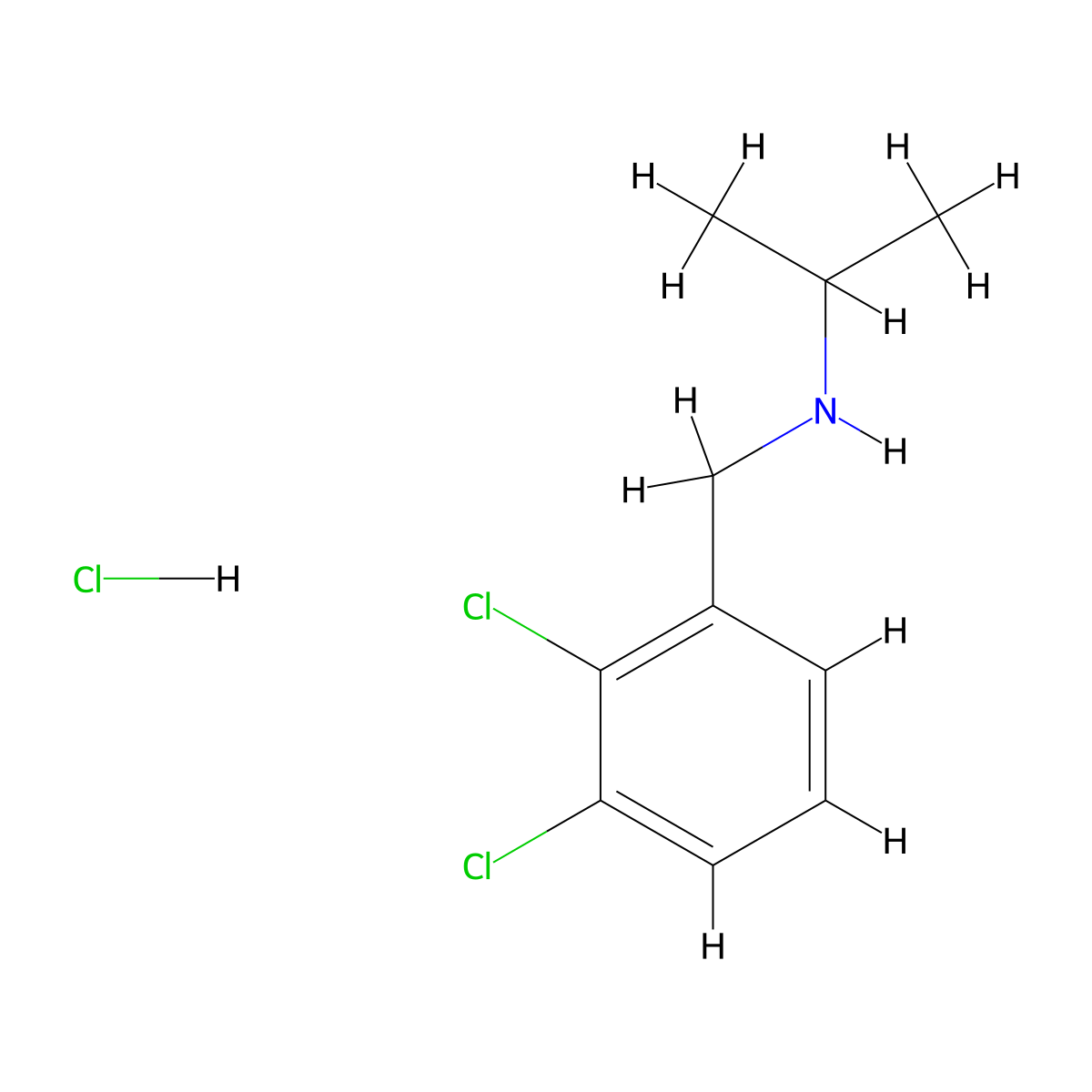 [(2,3-Dichlorophenyl)methyl](propan-2-yl)amine hydrochloride molecular structure, CAS 1158607-79-4
