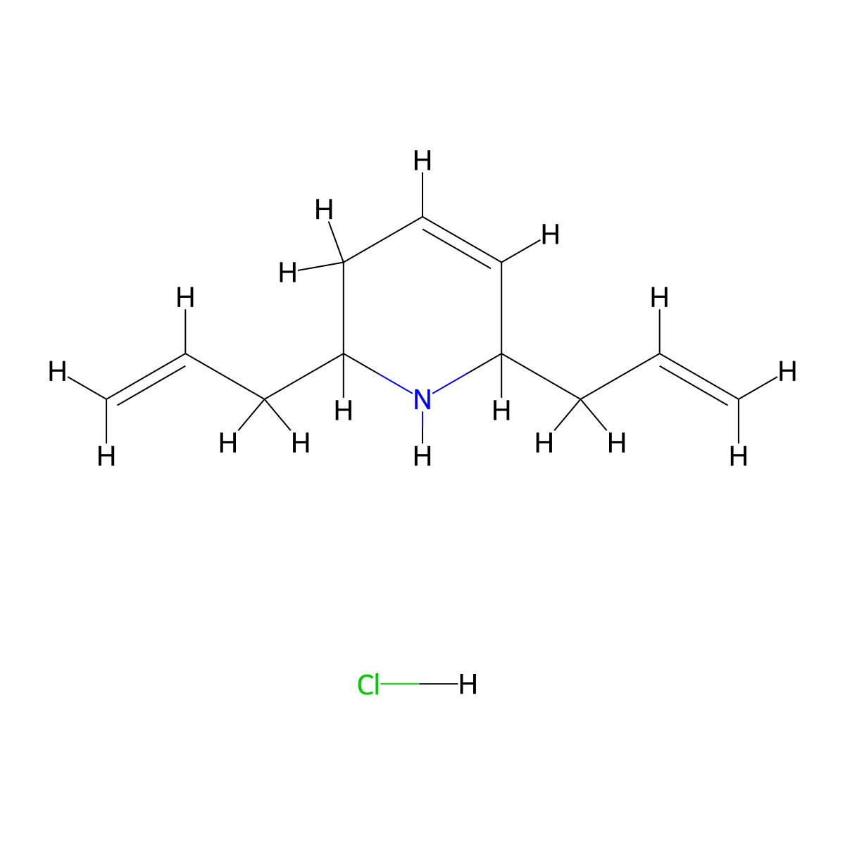 2,6-Diallyl-1,2,3,6-tetrahydropyridine hydrochloride molecular structure, CAS 1158608-17-3