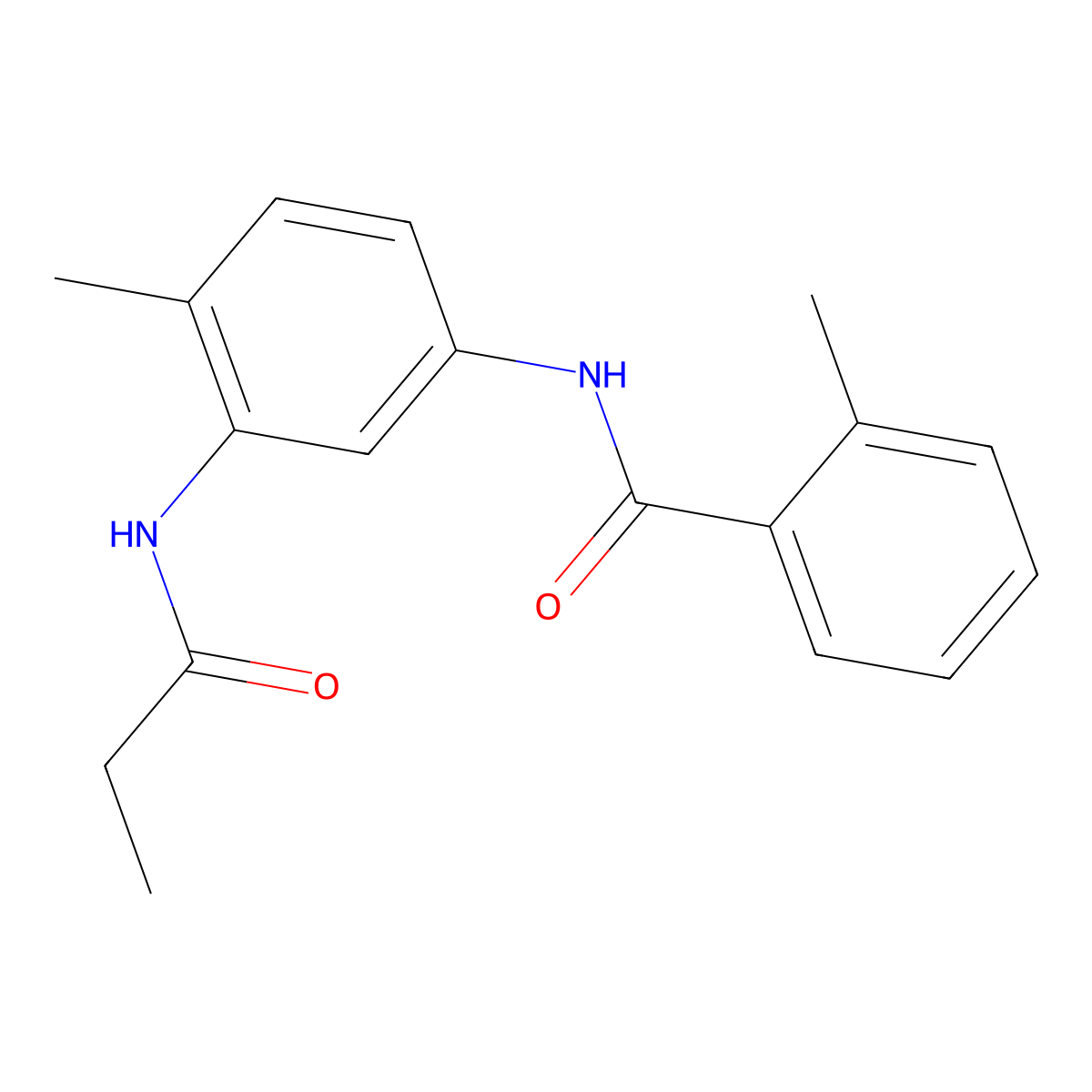 2-methyl-N-[4-methyl-3-(propionylamino)phenyl]benzamide molecular structure, CAS 1158609-06-3
