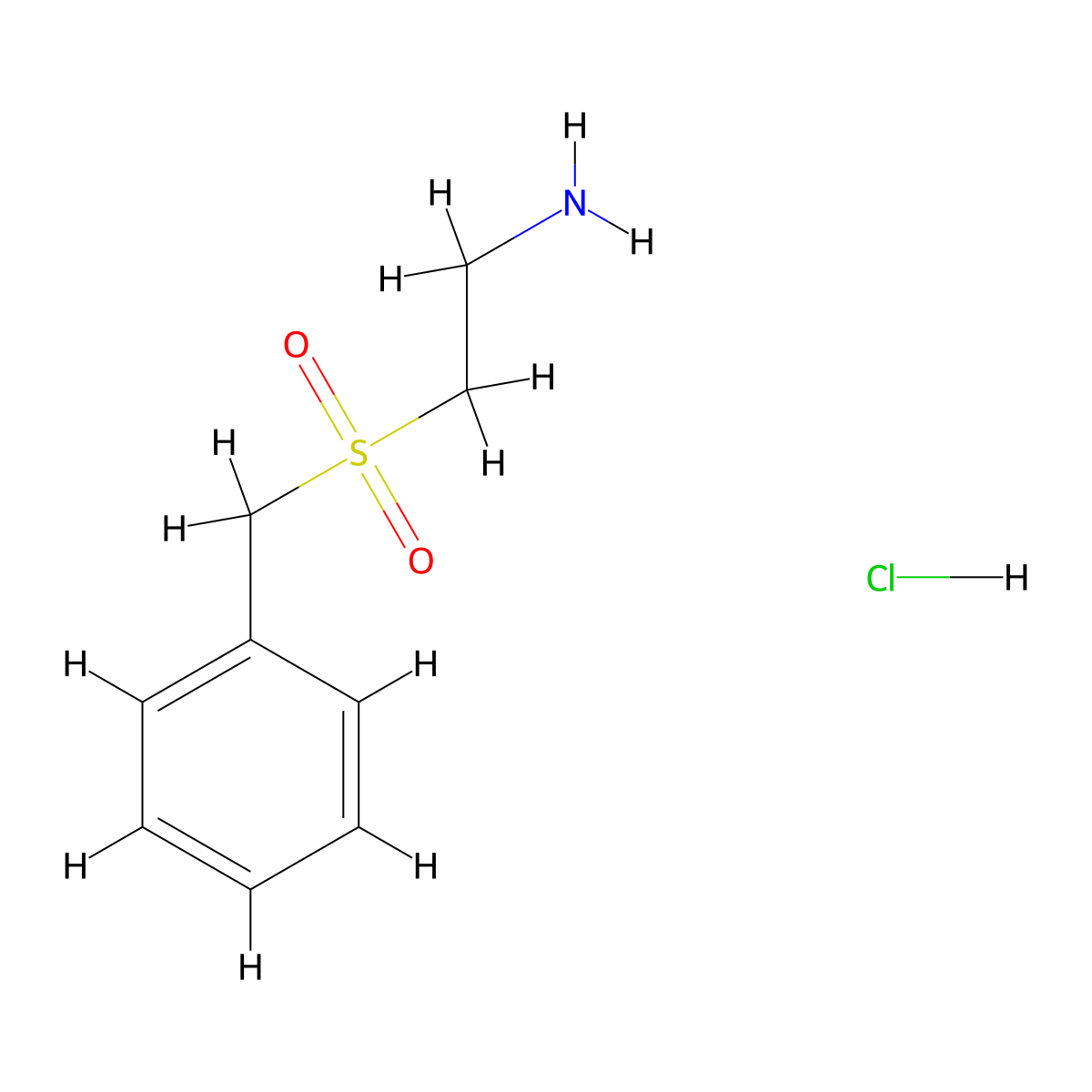 2-Phenylmethanesulfonylethan-1-amine hydrochloride molecular structure, CAS 115861-63-7