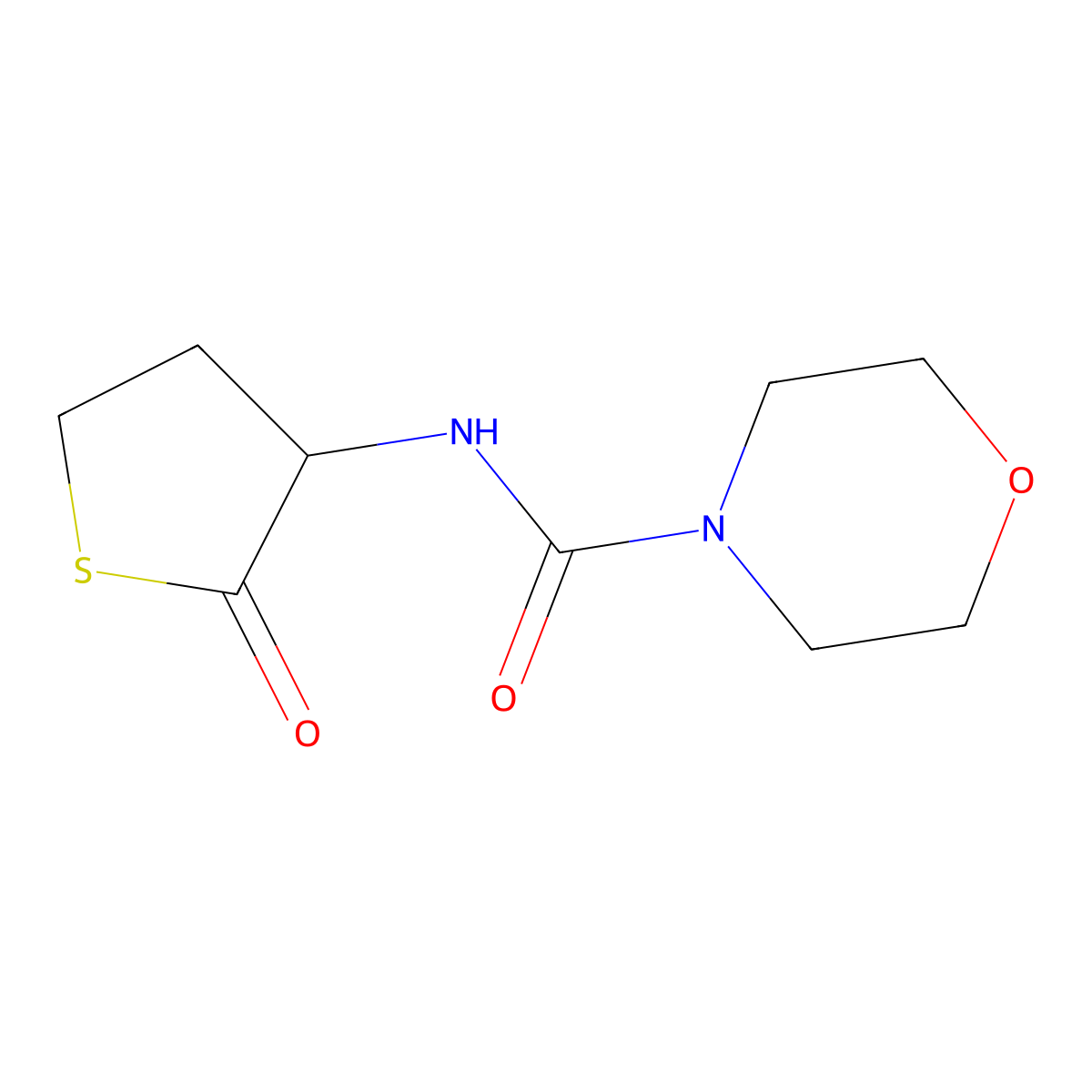 N-(2-Oxothiolan-3-YL)morpholine-4-carboxamide molecular structure, CAS 1158612-77-1