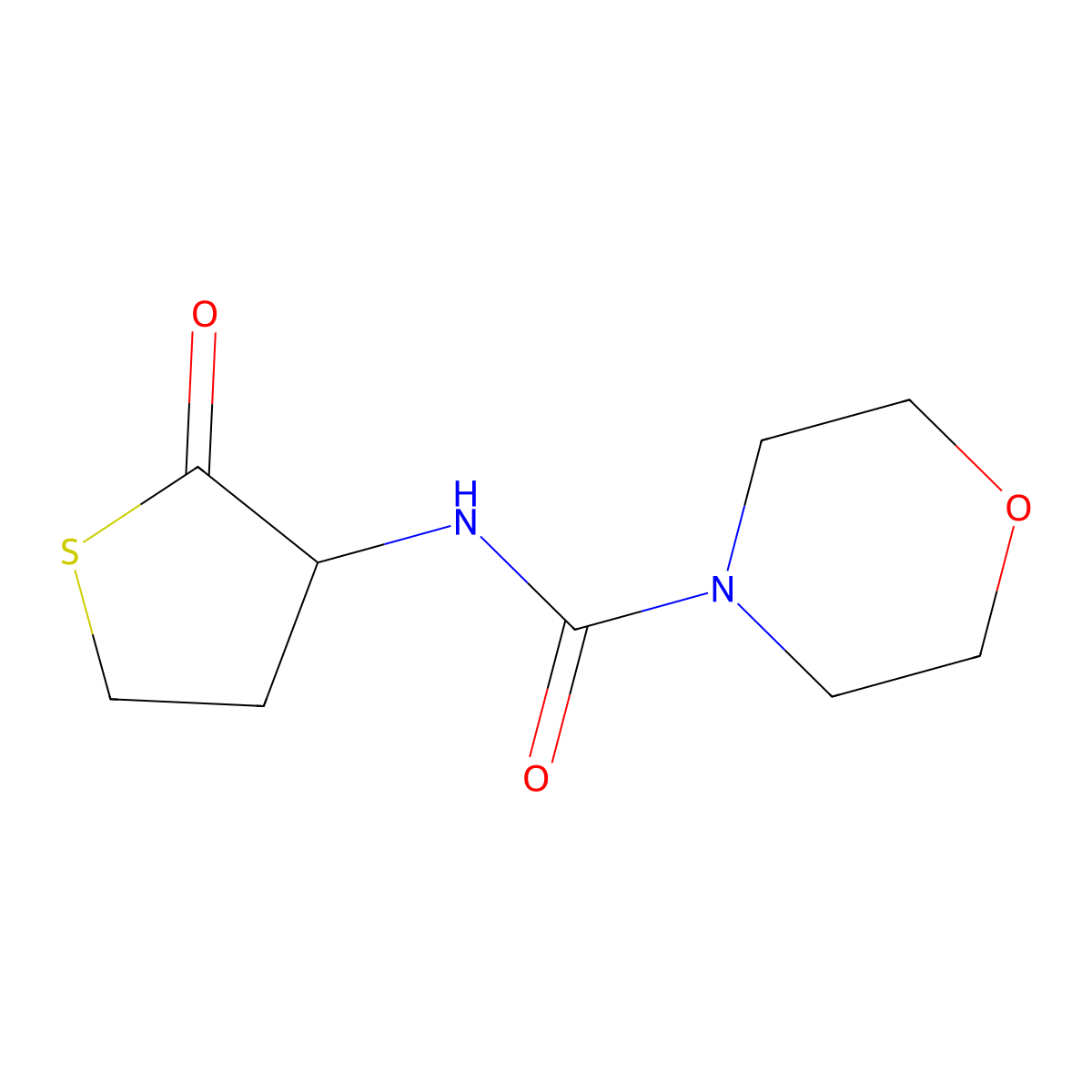 N-(2-Oxothiolan-3-YL)morpholine-4-carboxamide molecular structure, CAS 1158612-77-1