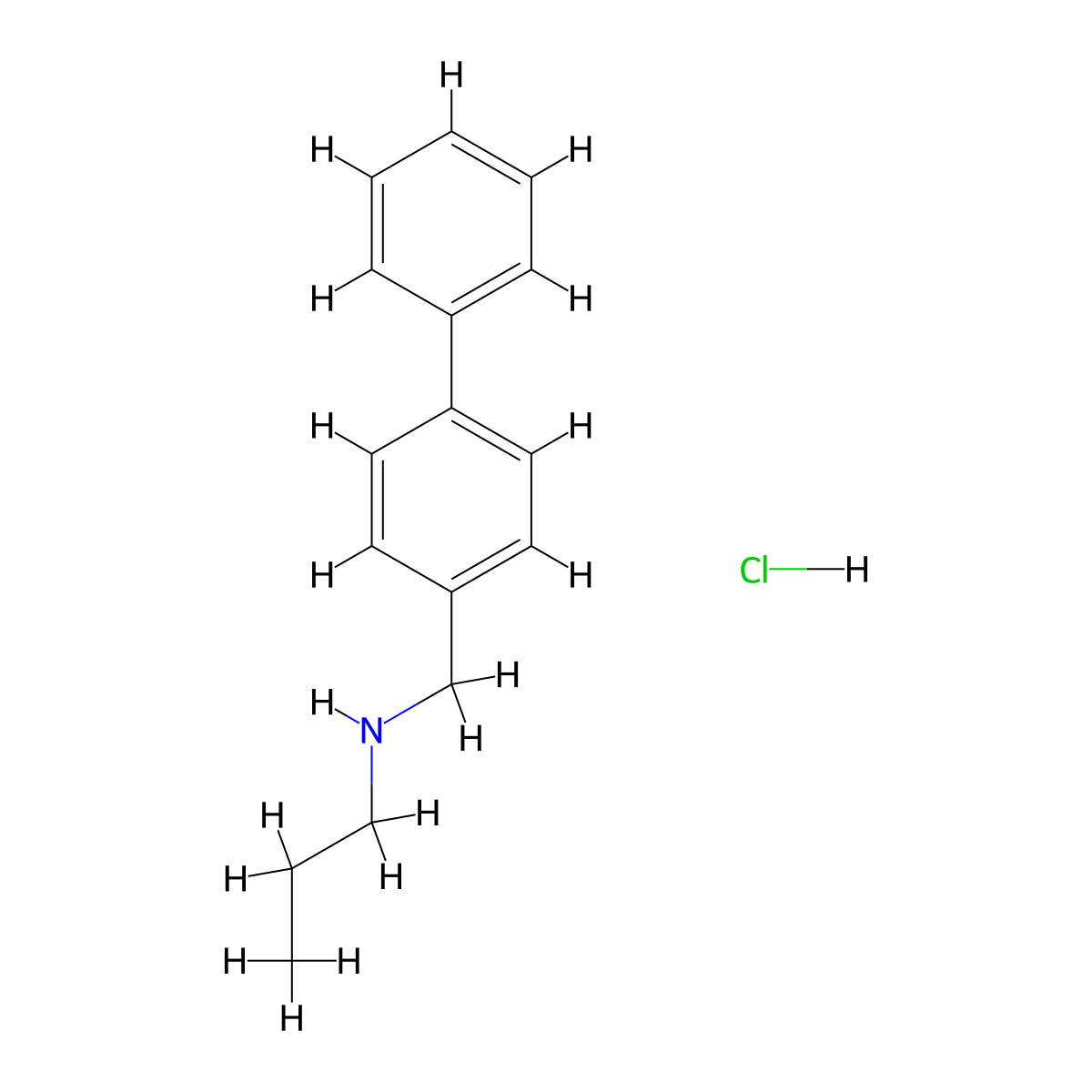 [(4-Phenylphenyl)methyl](propyl)amine hydrochloride molecular structure, CAS 1158616-05-7