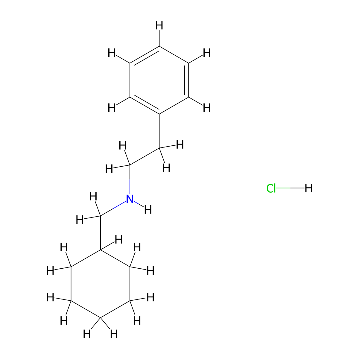 (Cyclohexylmethyl)(2-phenylethyl)aminehydrochloride molecular structure, CAS 1158616-91-1