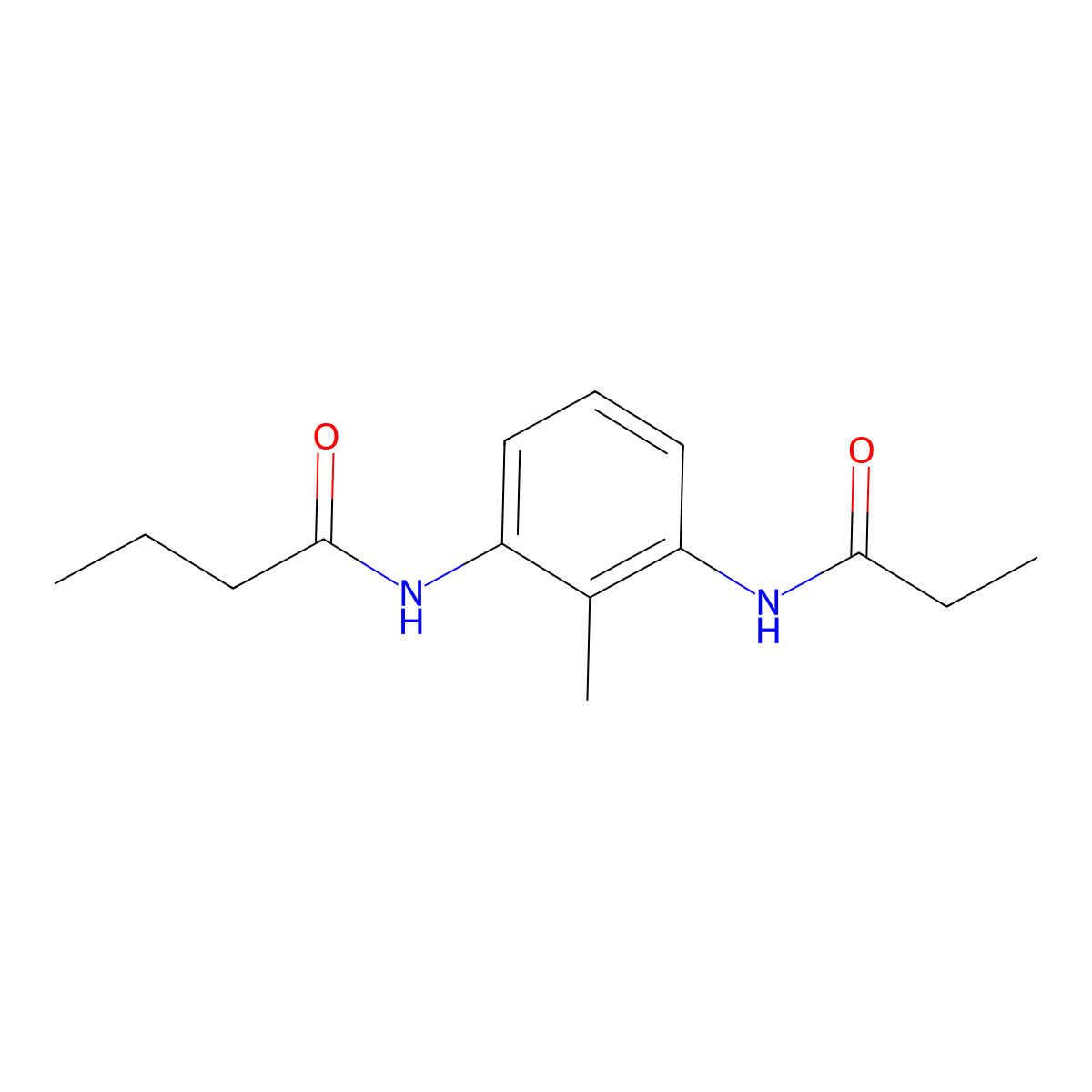 N-[2-methyl-3-(propionylamino)phenyl]butanamide molecular structure, CAS 1158617-14-1
