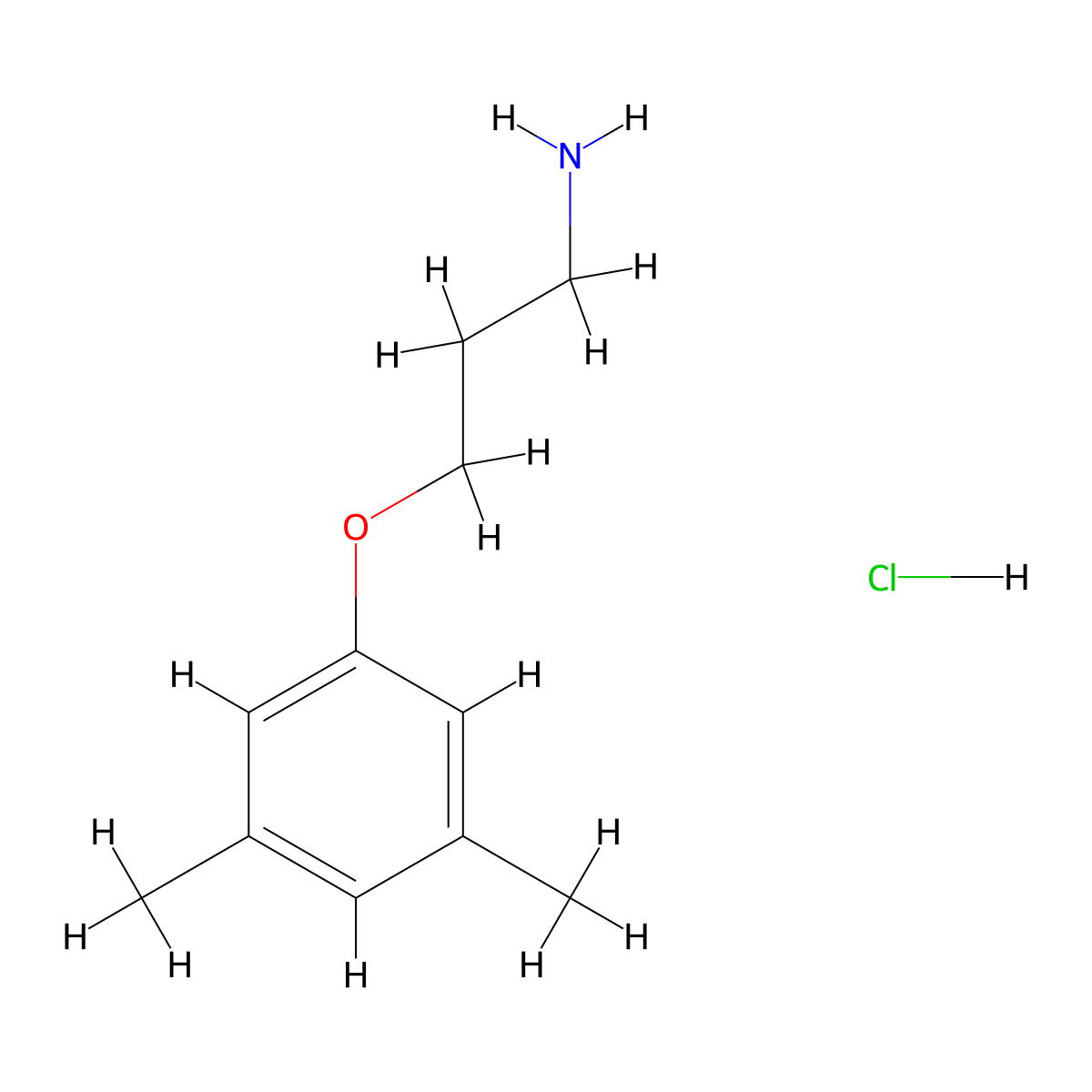 3-(3,5-Dimethylphenoxy)propan-1-amine hydrochloride molecular structure, CAS 1158621-89-6