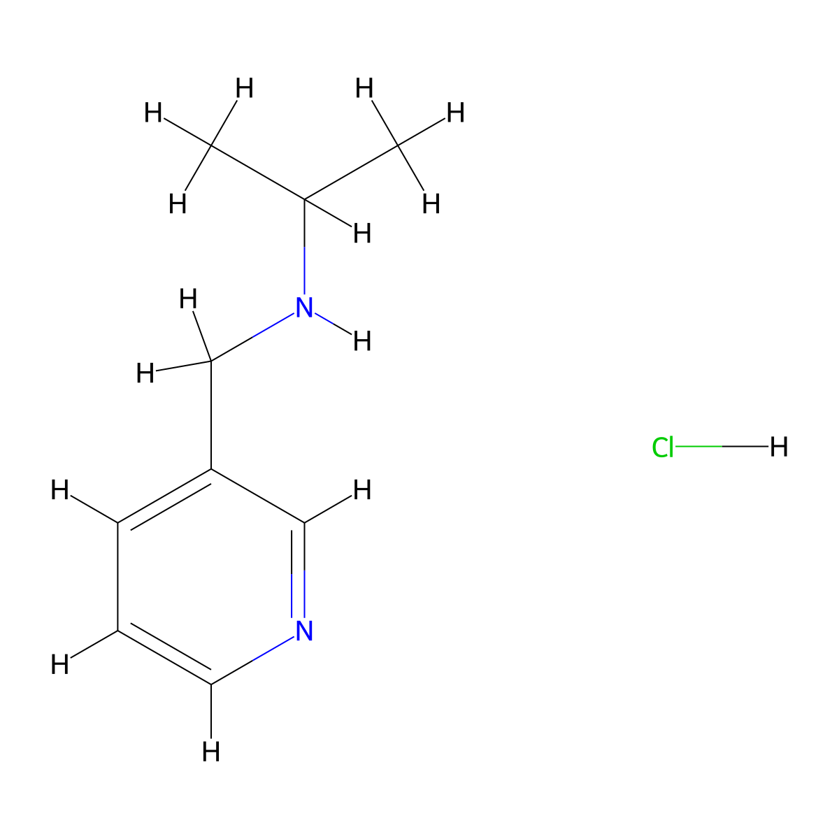N-(Pyridin-3-ylmethyl)propan-2-amine hydrochloride molecular structure, CAS 1158622-04-8