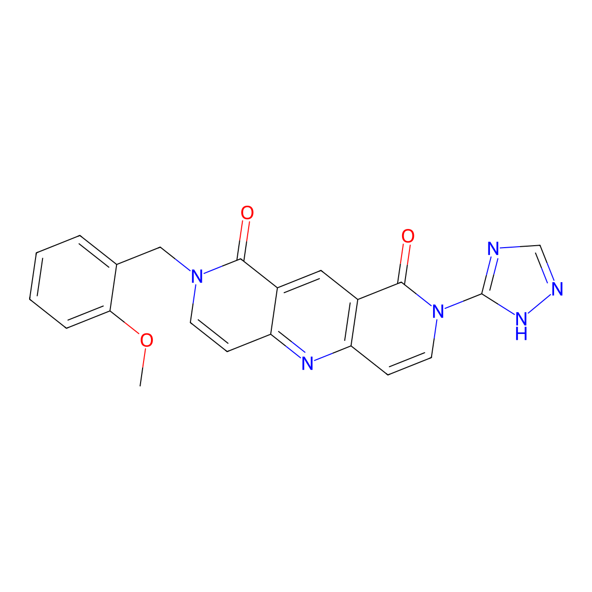 2-(2-methoxybenzyl)-8-(1H-1,2,4-triazol-5-yl)pyrido[4,3-b][1,6]naphthyridine-1,9(2H,8H)-dione molecular structure, CAS 1158625-17-2