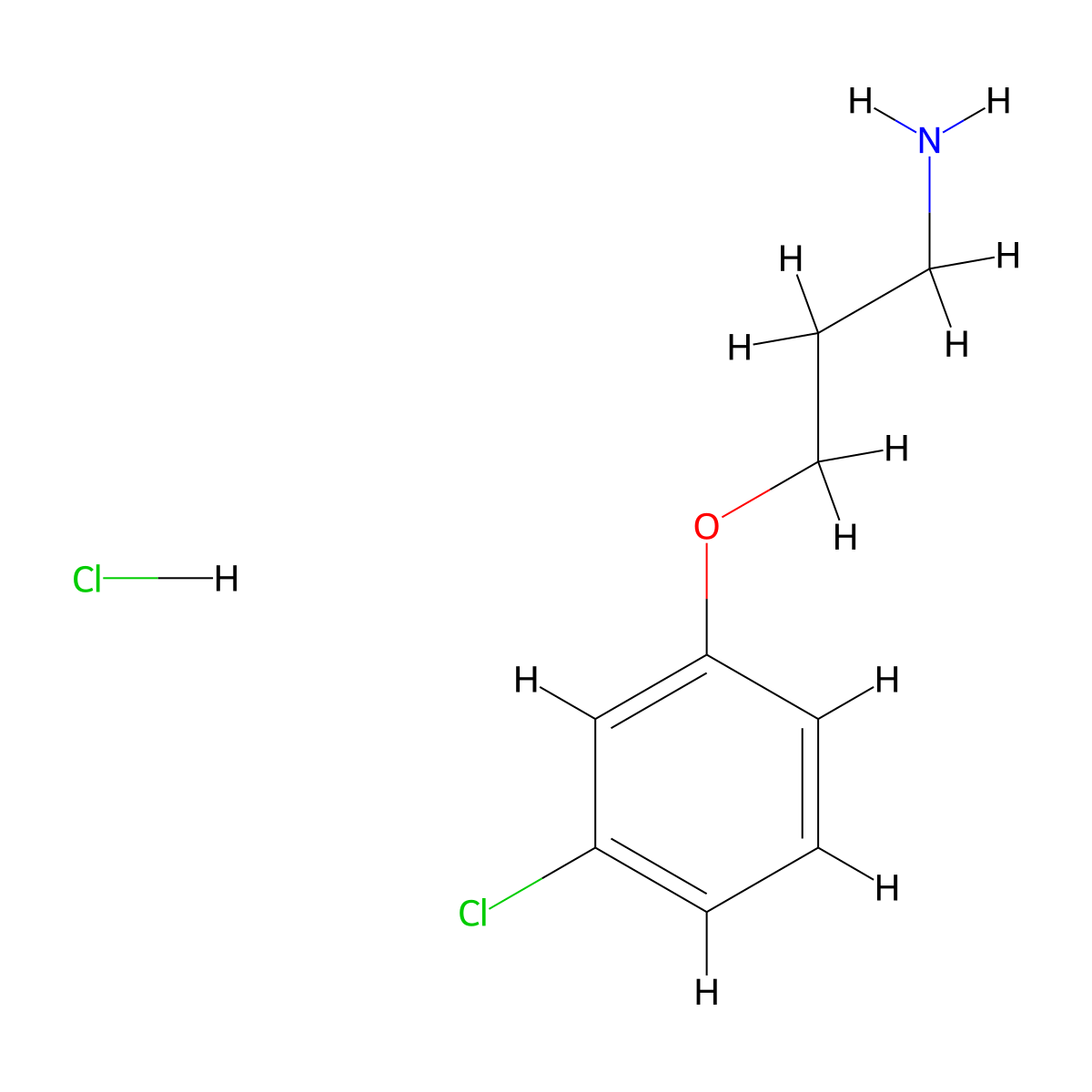 3-(3-Chlorophenoxy)propan-1-amine hydrochloride molecular structure, CAS 1158627-07-6