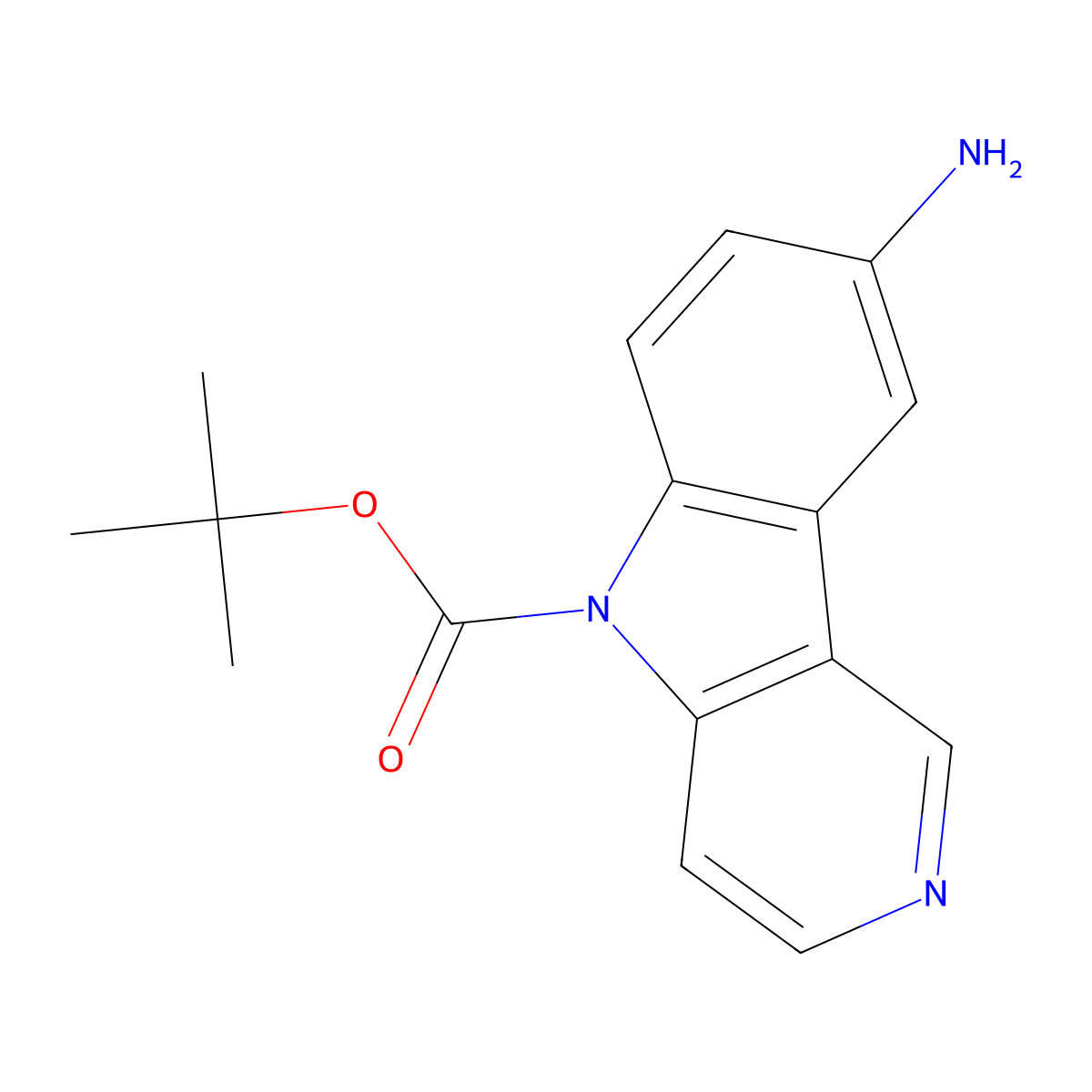 tert-Butyl 8-amino-5H-pyrido[4,3-b]indole-5-carboxylate molecular structure, CAS 1158628-55-7