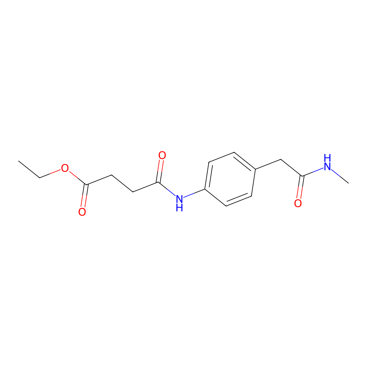 Ethyl 3-({4-[(methylcarbamoyl)methyl]phenyl}carbamoyl)propanoate molecular structure, CAS 1158629-74-3