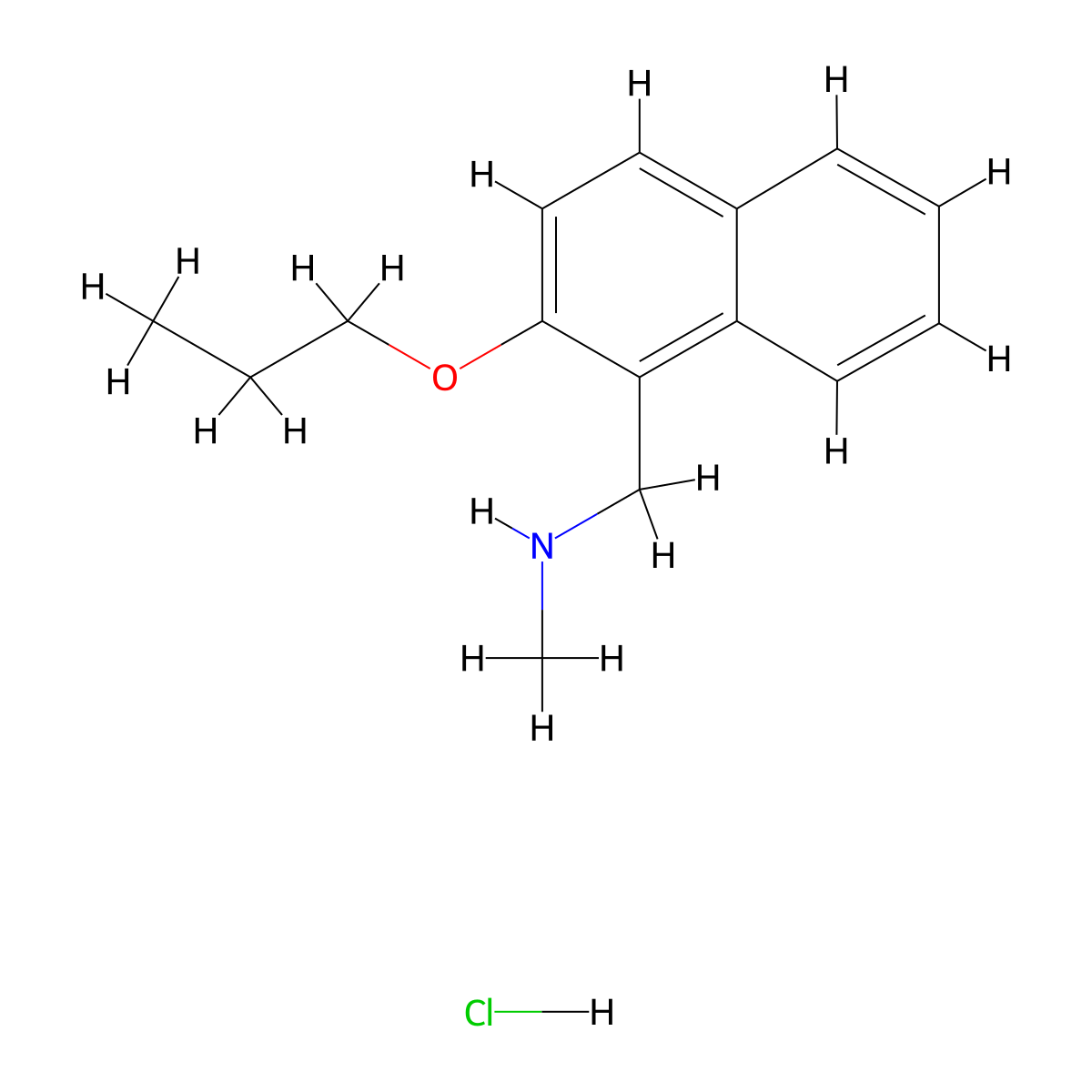 Methyl[(2-propoxynaphthalen-1-YL)methyl]amine hydrochloride molecular structure, CAS 1158639-17-8