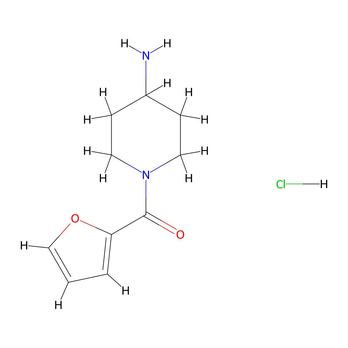 1-(2-Furoyl)-4-piperidinamine hydrochloride molecular structure, CAS 1158639-82-7