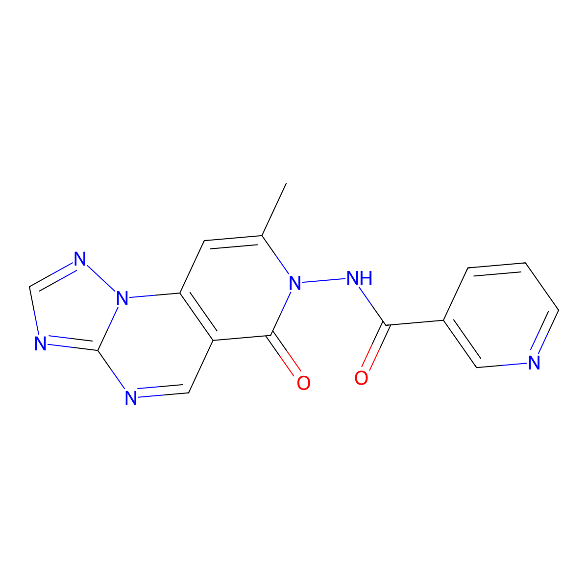 N-(8-Methyl-6-oxopyrido[3,4-E][1,2,4]triazolo[1,5-A]pyrimidin-7(6H)-YL)nicotinamide molecular structure, CAS 1158640-86-8
