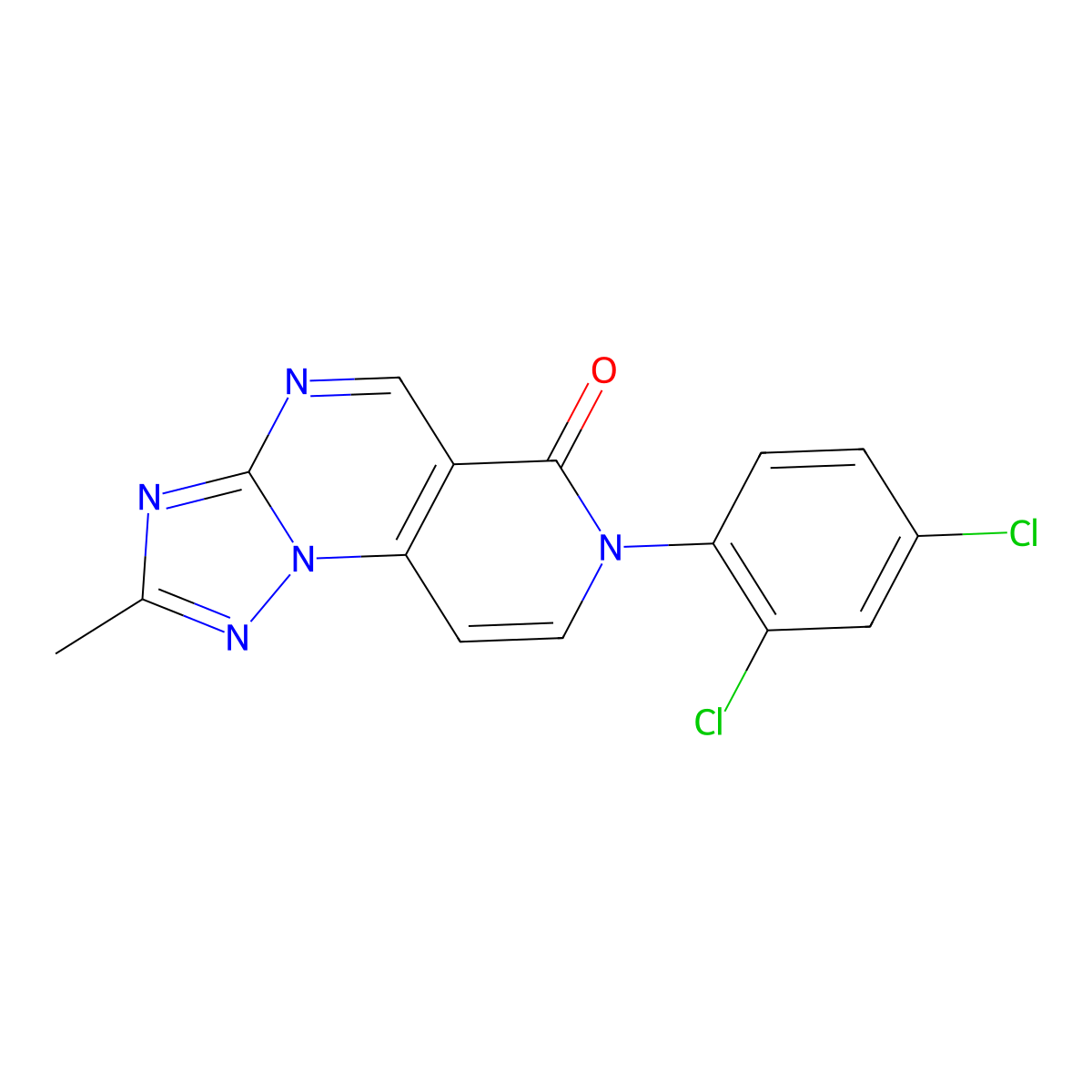 7-(2,4-dichlorophenyl)-2-methylpyrido[3,4-e][1,2,4]triazolo[1,5-a]pyrimidin-6(7H)-one molecular structure, CAS 1158641-01-0