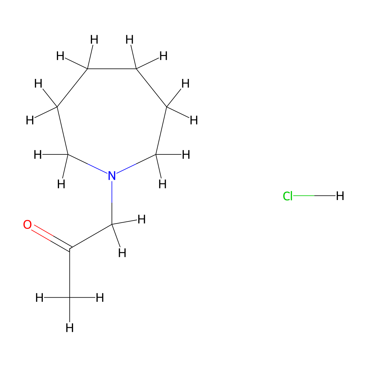 1-Azepan-1-ylacetone hydrochloride molecular structure, CAS 1158643-93-6
