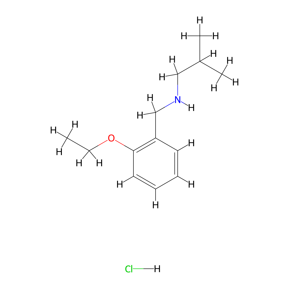 [(2-Ethoxyphenyl)methyl](2-methylpropyl)amine hydrochloride molecular structure, CAS 1158644-06-4