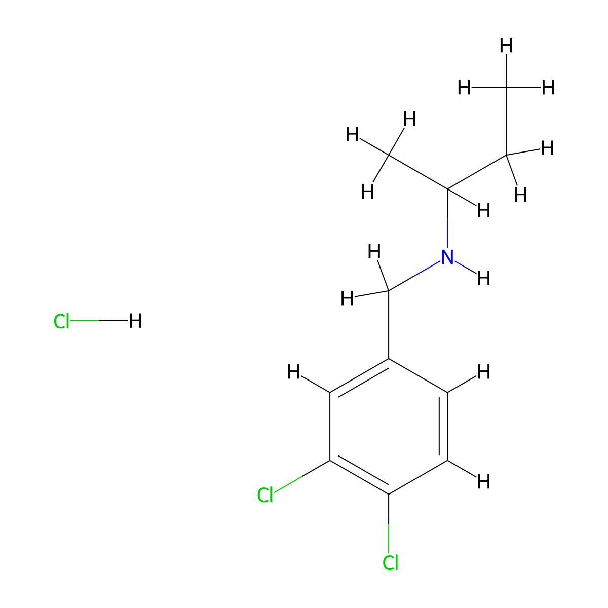 (Butan-2-yl)[(3,4-dichlorophenyl)methyl]amine hydrochloride molecular structure, CAS 1158644-09-7