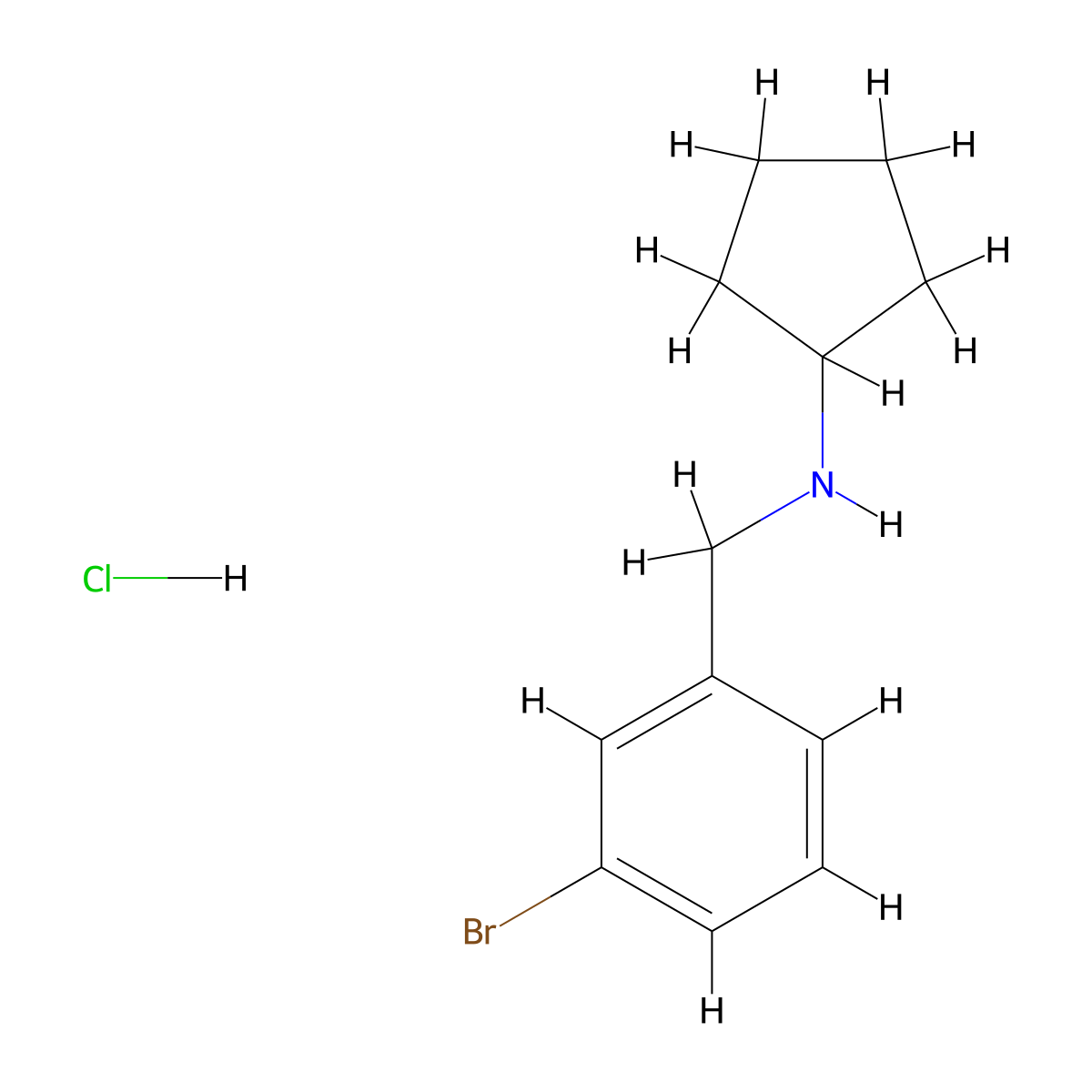 3-Bromo-n-cyclopentyl-benzenemethanamine hydrochloride molecular structure, CAS 1158645-74-9