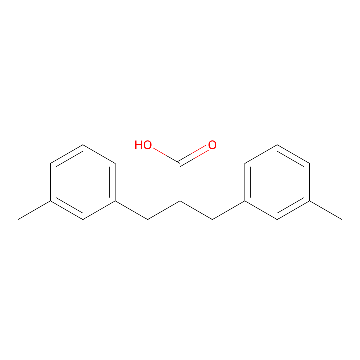 3-(3-Methylphenyl)-2-[(3-methylphenyl)methyl]propanoic acid molecular structure, CAS 115865-15-1
