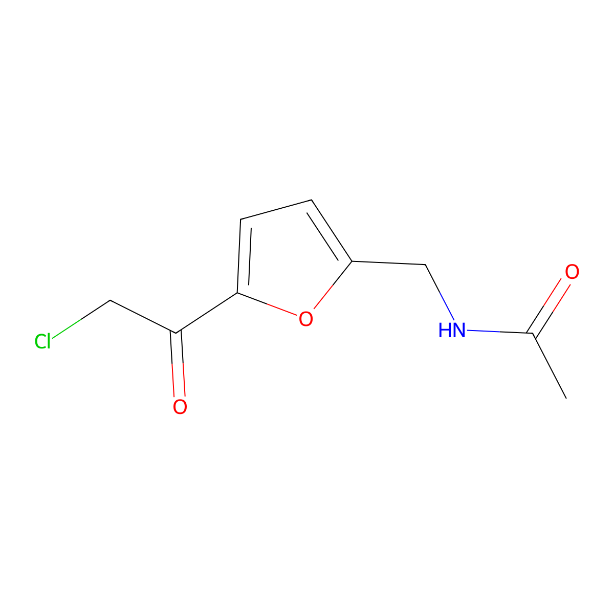 N-{[5-(2-chloroacetyl)furan-2-yl]methyl}acetamide molecular structure, CAS 115865-57-1