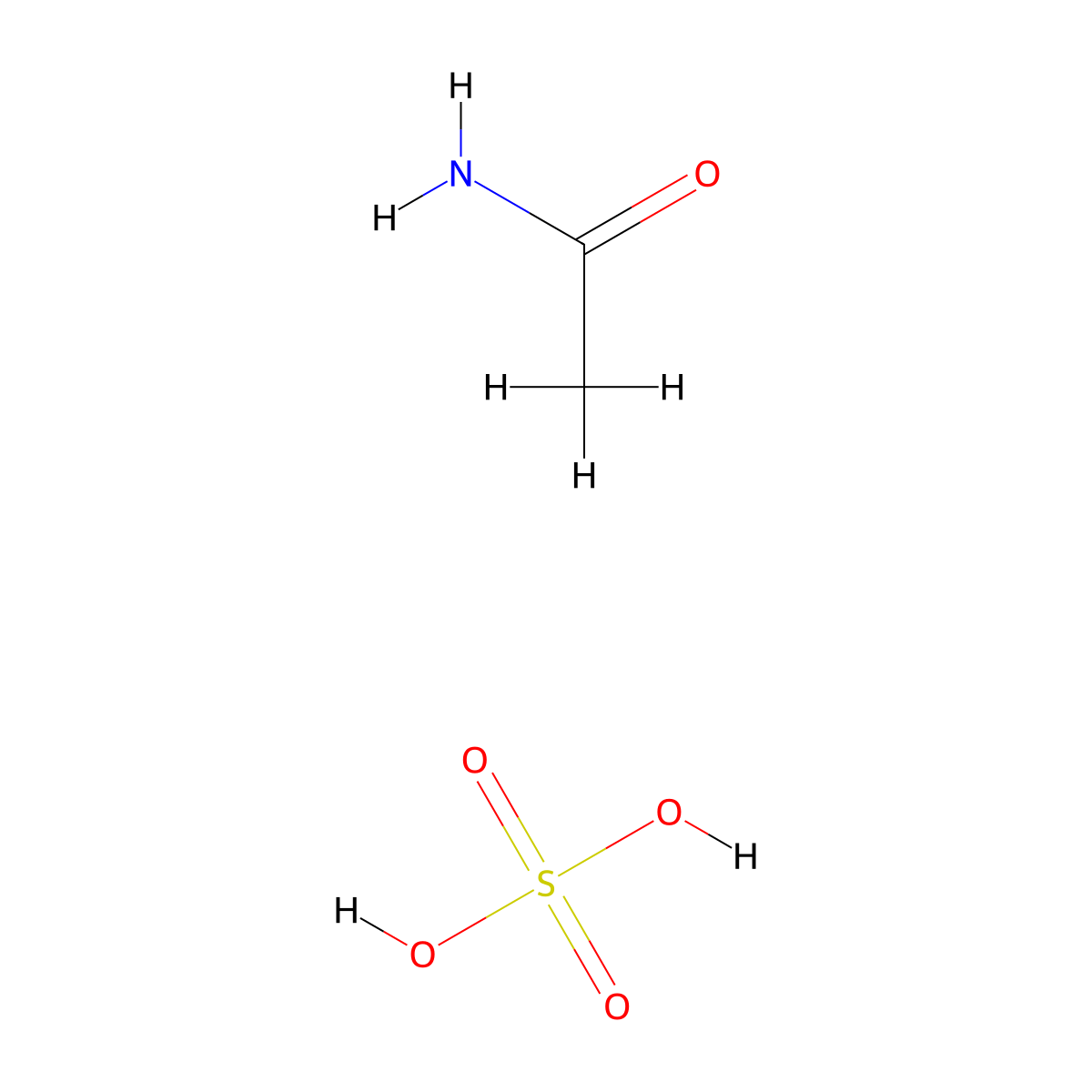 Acetamide sulfate molecular structure, CAS 115865-86-6