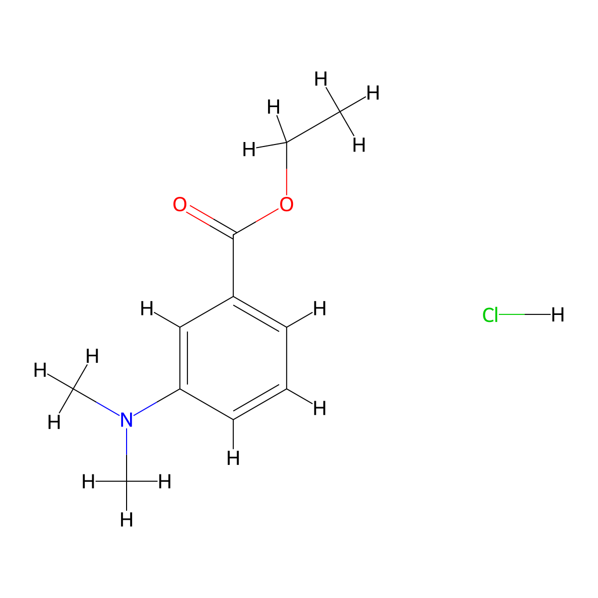 Ethyl 3-(dimethylamino)benzoate hydrochloride molecular structure, CAS 115868-93-4