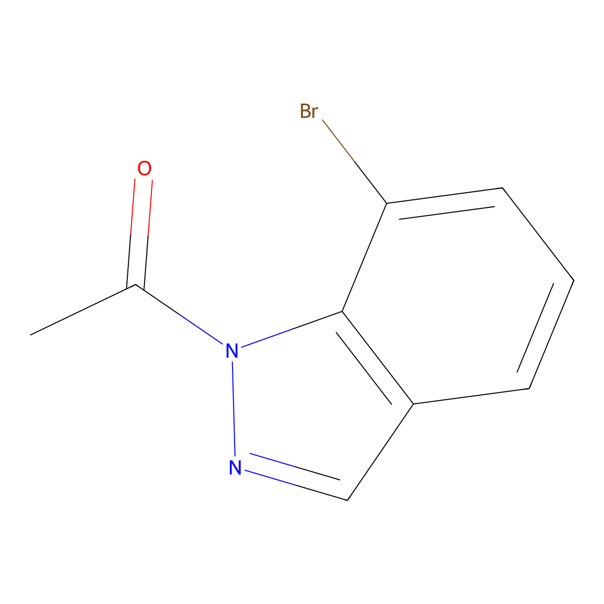 1-(7-Bromo-1H-indazol-1-yl)ethanone molecular structure, CAS 1158680-87-5