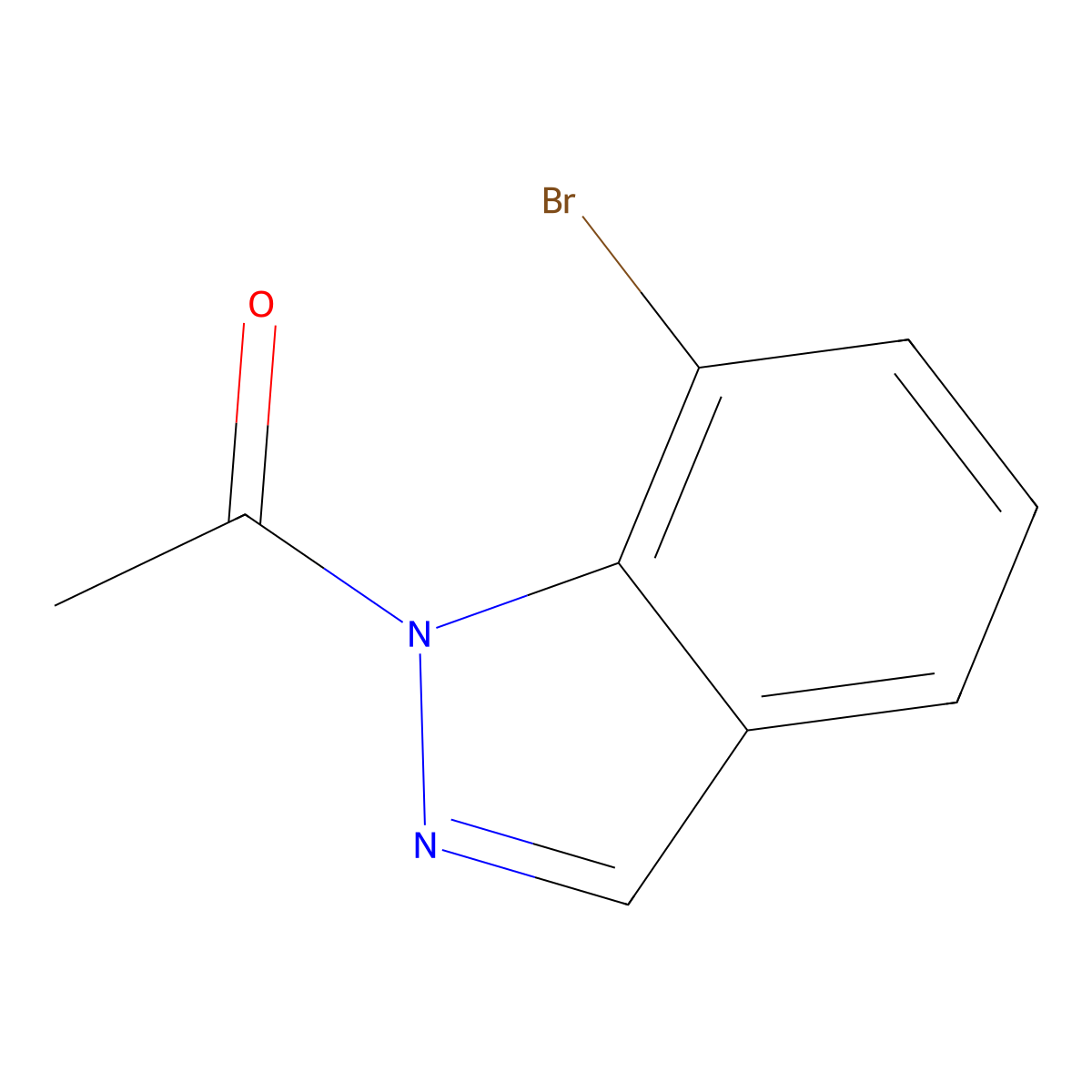 1-(7-Bromo-1H-indazol-1-yl)ethanone molecular structure, CAS 1158680-87-5
