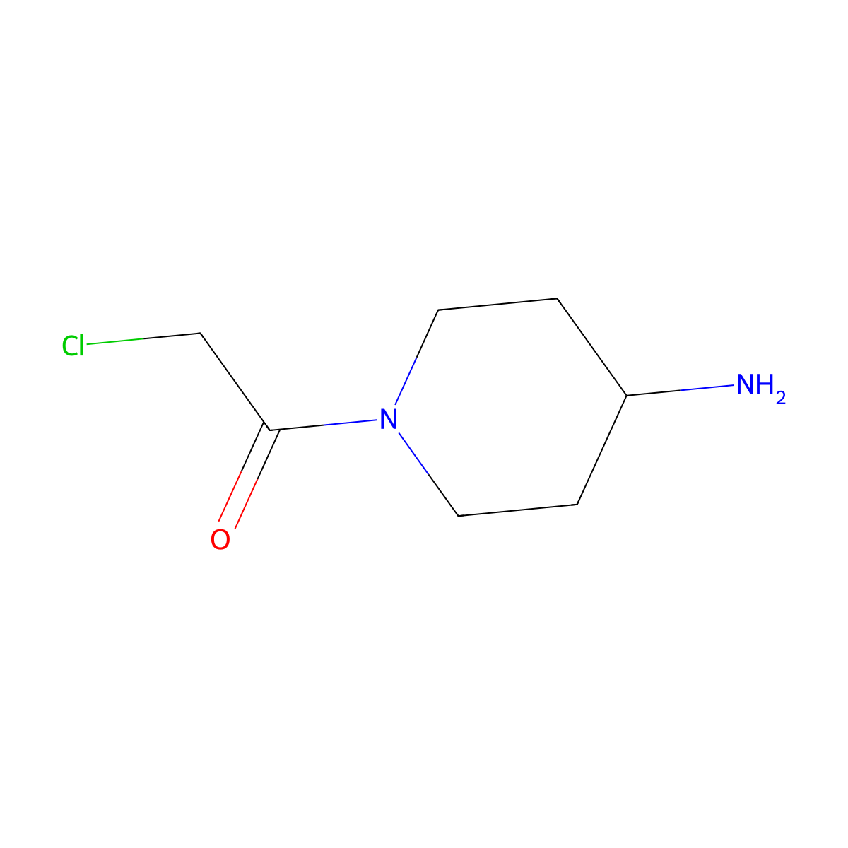 1-(4-Amino-1-piperidyl)-2-chloroethanone molecular structure, CAS 1158688-87-9