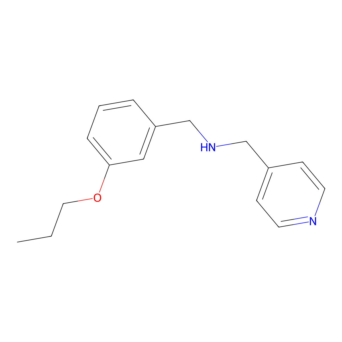N-[(3-Propoxyphenyl)methyl]-4-pyridinemethanamine molecular structure, CAS 1158698-79-3