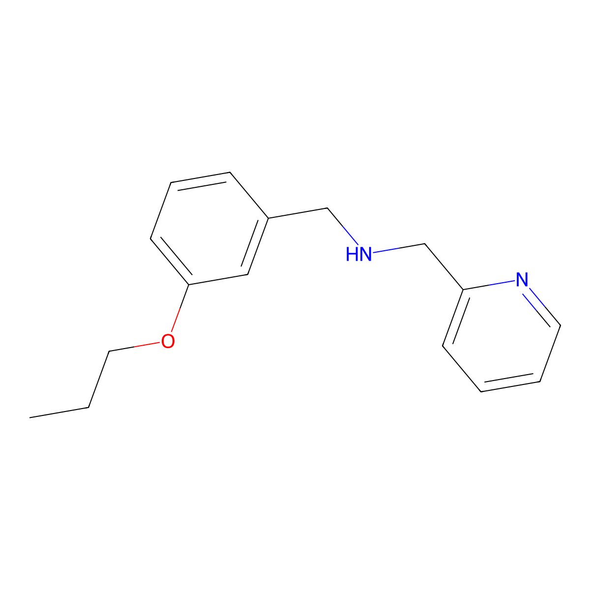 N-(3-propoxybenzyl)-N-(2-pyridinylmethyl)amine molecular structure, CAS 1158699-94-5