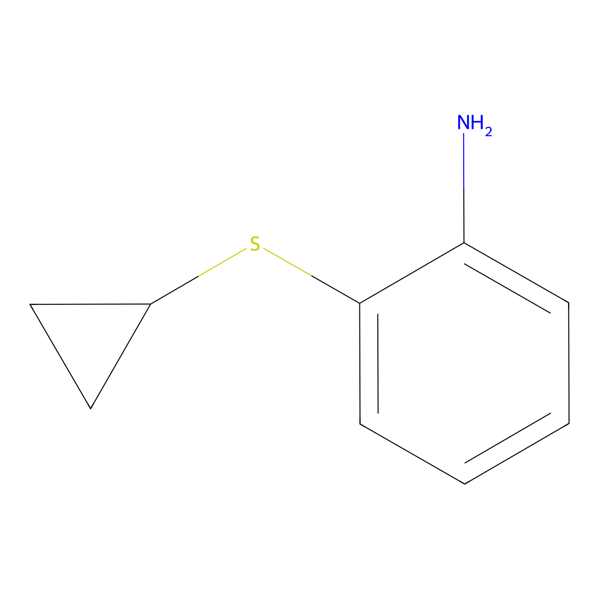 2-(Cyclopropylsulfanyl)aniline molecular structure, CAS 1158702-34-1
